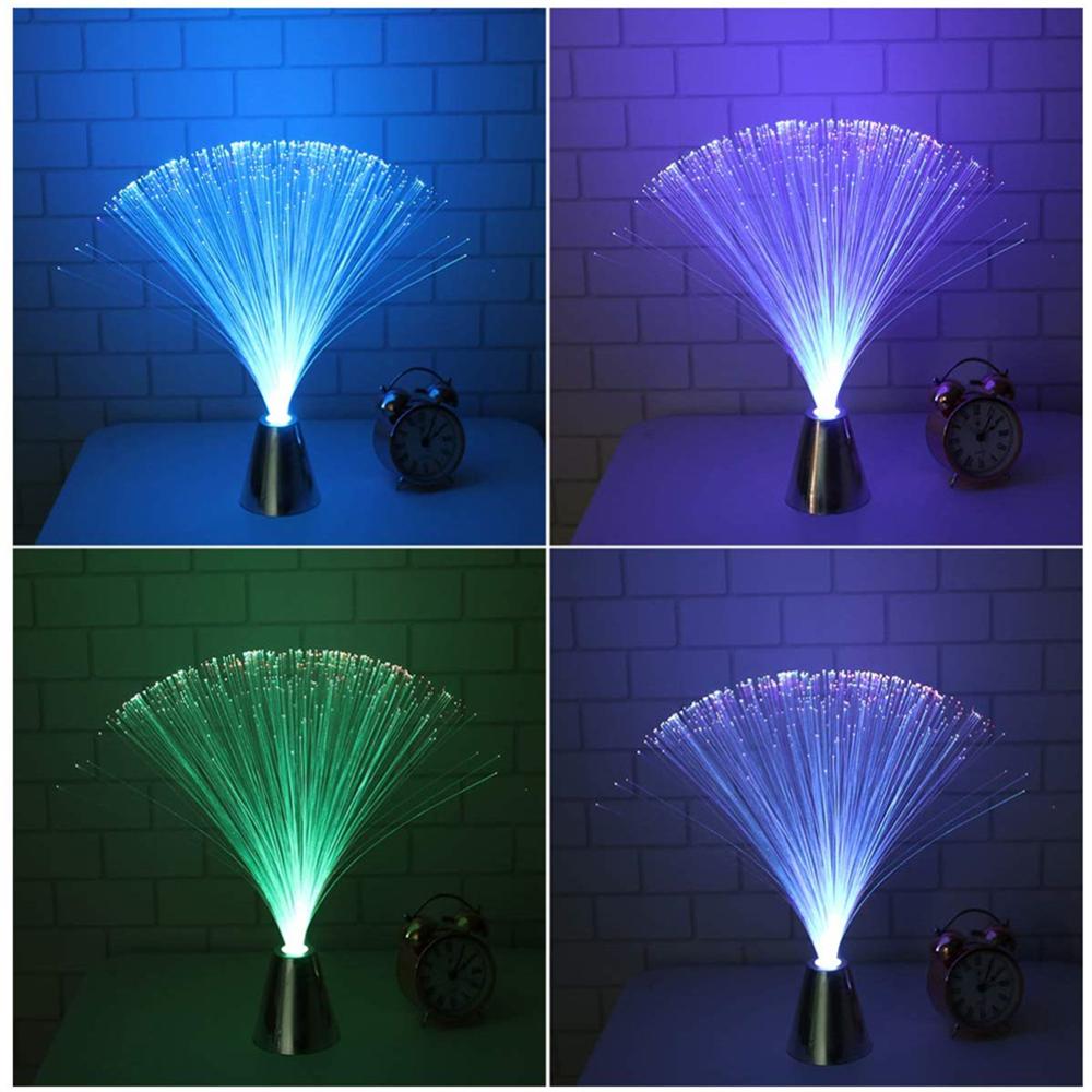 Lámpara De Fibra óptica Led Multicolor Para Decoración De Interiores Centro De Mesa Para