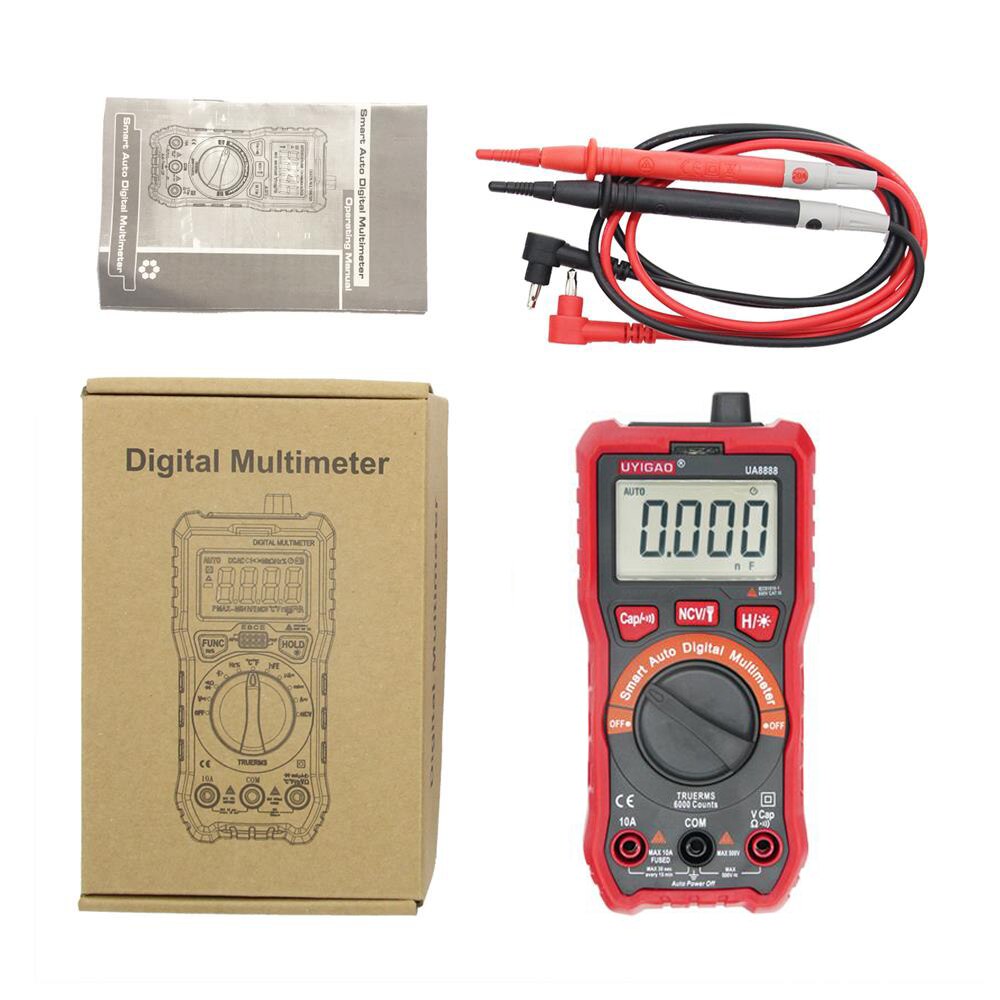UYIGAO UA8888 Digital Multimeter Digital Display Fully Automatic Intelligent Current And Voltmeter No Need To Shift Gears Tester: Default Title