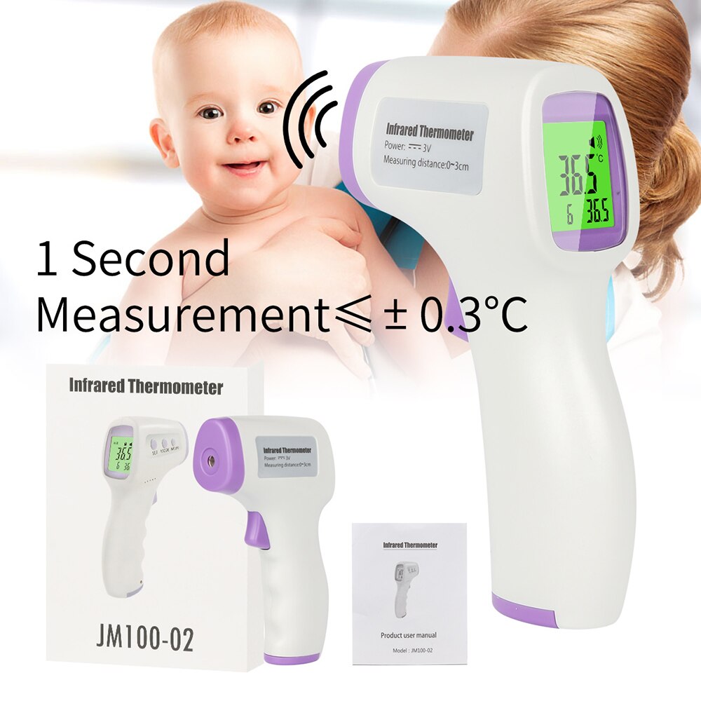 Infrarød pannetermometer digital termometer berøringsfri temperatur ℃ og ℉ omskiftbar høypresisjonsmåleenhet: Type 9