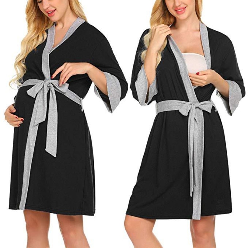 Soft Maternity Sleepwear Autumn Women's Robe – Vicedeal