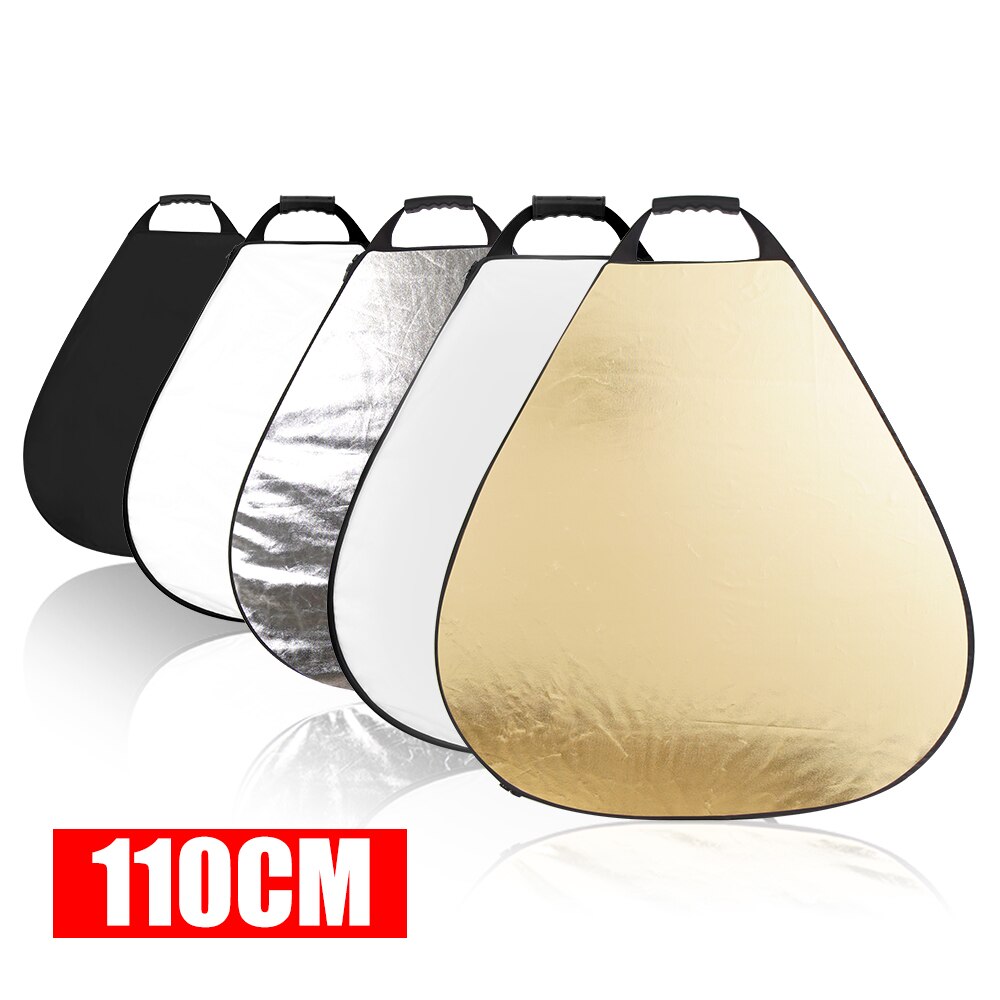 43”(110CM) 5 in 1 Triangle Multi Disc Photography Studio Photo Collapsible Light Reflector handhold portable photo disc