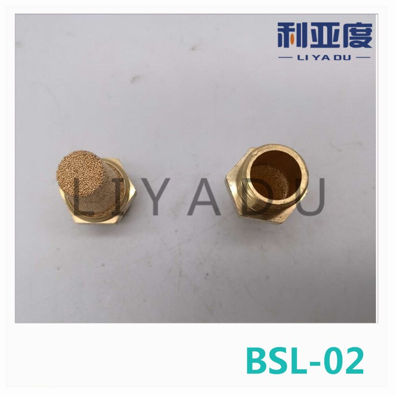 100 PZ/lotto Mezza una massa di rame filettatura silenziatore silenziatore BSL-02 pneumatico marmitta SL-elettrovalvola comection 01:1/4"