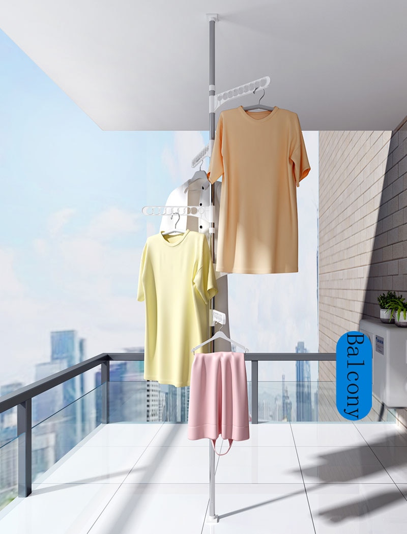 indoor vertical clothes hanger stand space savers Balcony Drying Racks bedroom Coat Rack wardrobe clothes storage rack