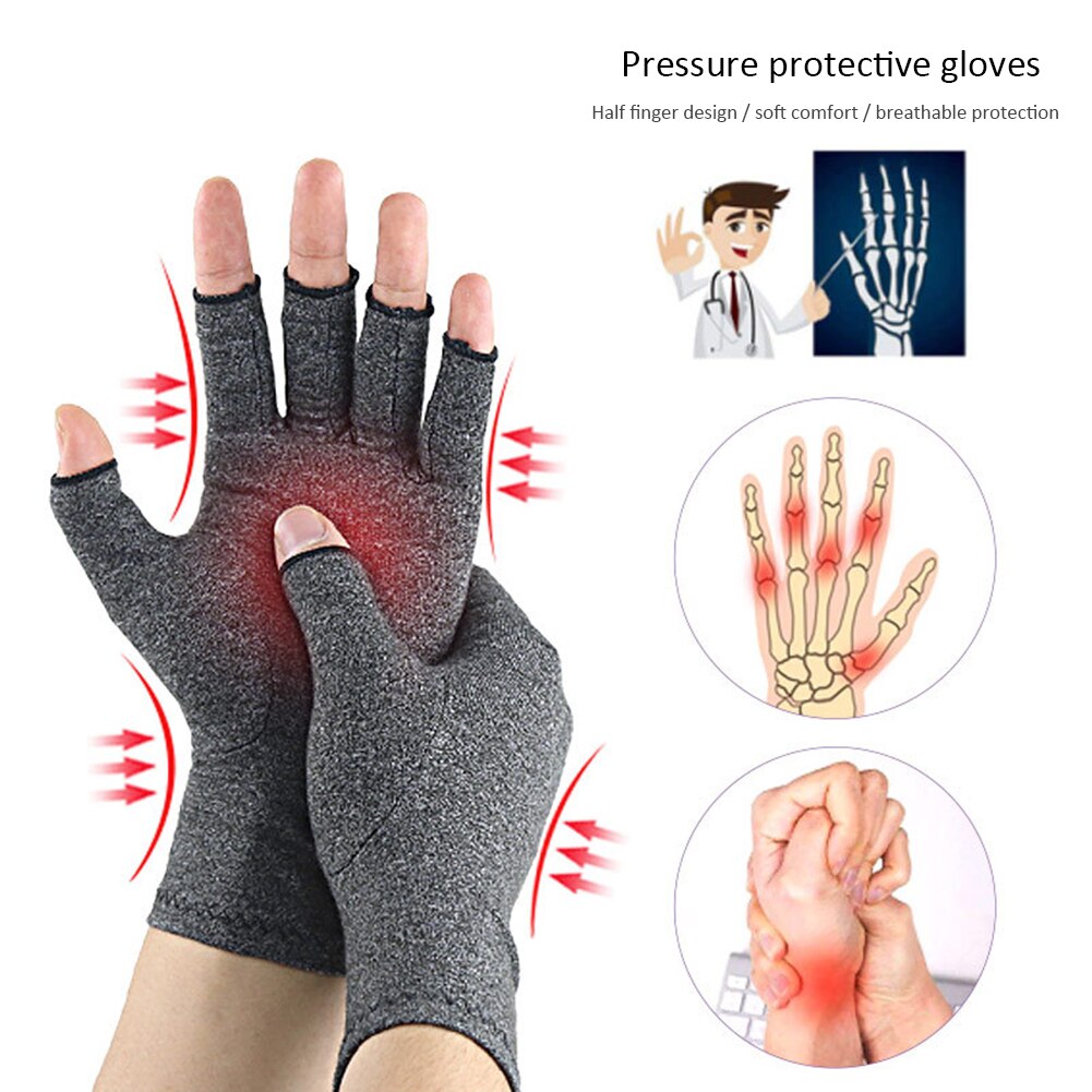 1 par kompression gigt handsker touch screen anti gigt terapi handsker smerte smerter led lindring vinter varmt armbånd