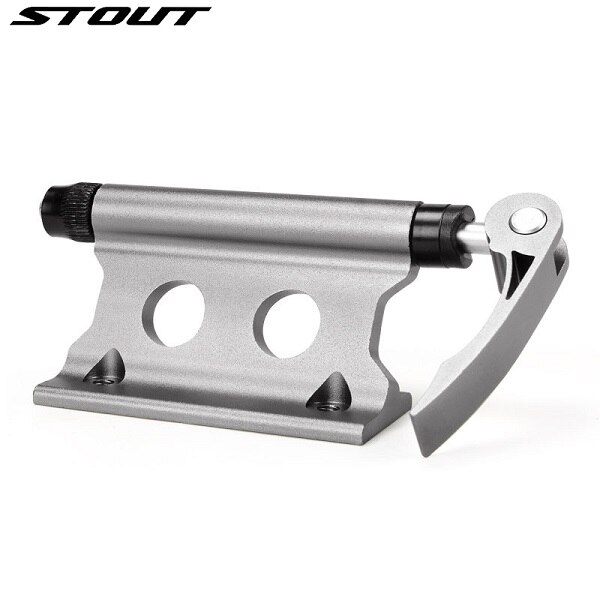 Snelspanklem van aluminiumlegering voor mtb-vork voor kofferbakdrager, fietsvorkbevestiging voor het vervoeren van fietsen, racefietsstandaard: Titanium