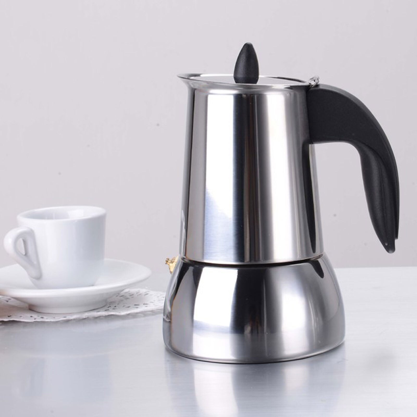 200/300/450Ml Rvs Koffiezetapparaat Percolator Pot Draagbare Espresso Koffiezetapparaat Moka Pot Geiser Koffie makers