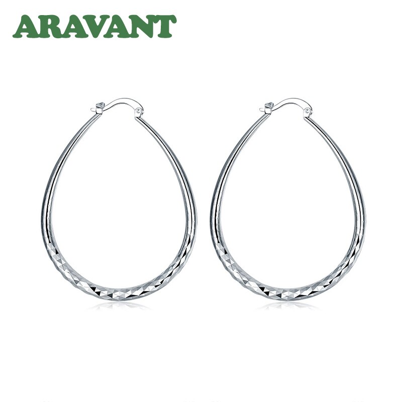 925 zilveren ovale creolen voor dames, zilveren trouwsieraden