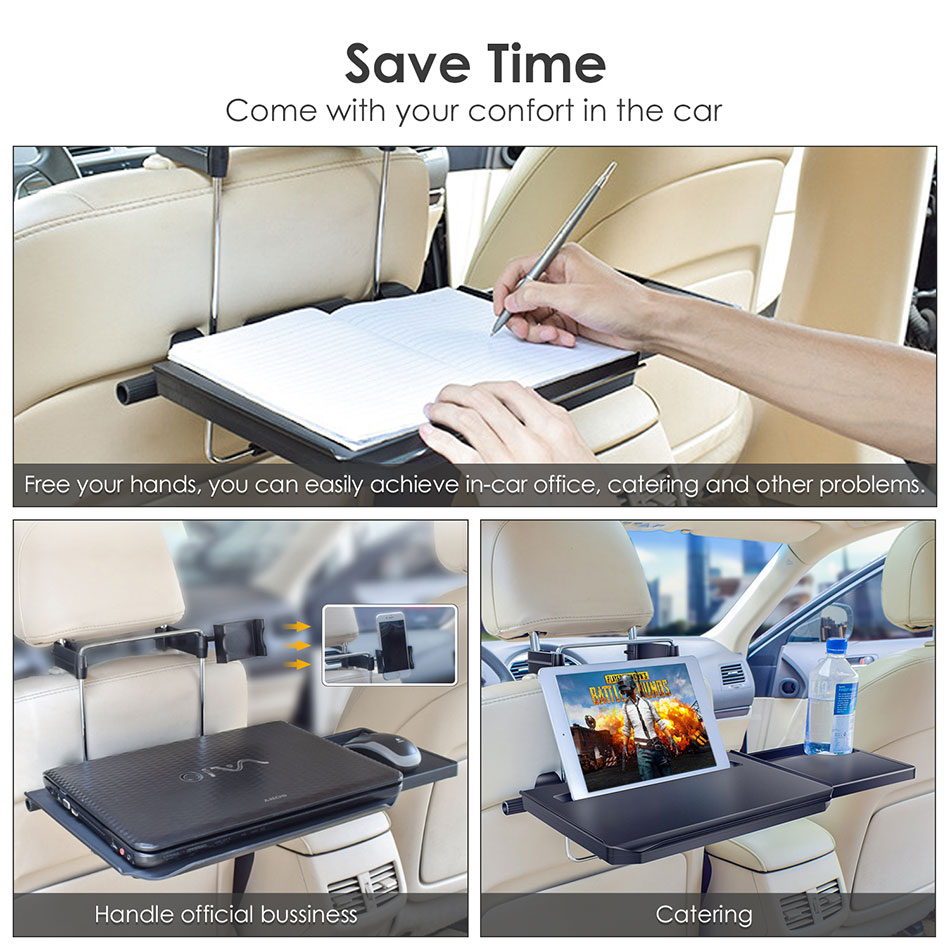 Universal Food Tray Folding Dining Table in Car Laptop Desk Notebook Stand Pallet Folding Table Auto Interior Dining Table