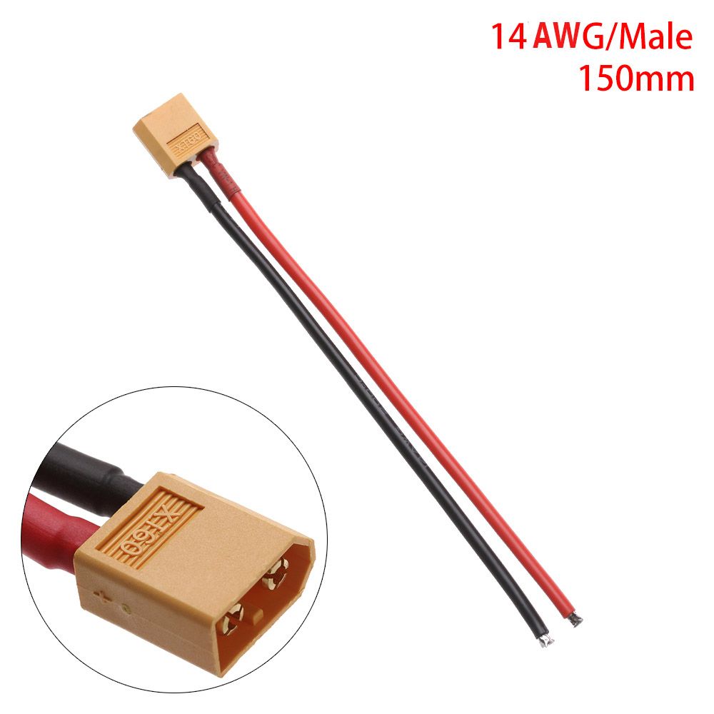 XT60 Connector Female / male 10CM/15CM XT60 Battery Male Female Connector Plug with Silicon 12 AWG/14 AWG Wire