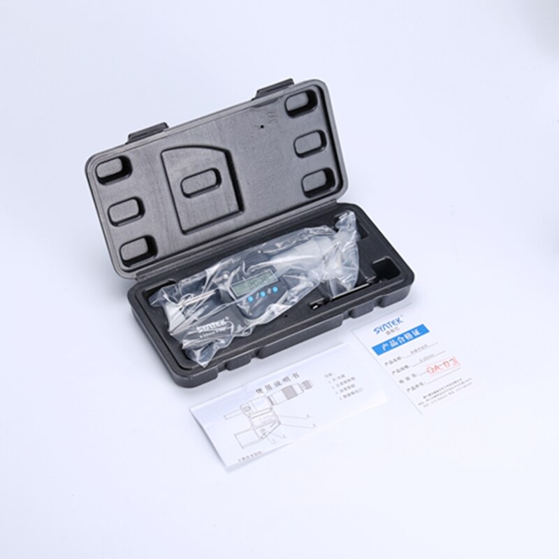 Syntek 0.001mm Electronic Outside Micrometer 0-25mm Digital Micrometro Caliper Gauge Meter Carbide Tip Micrometers Measure Tools