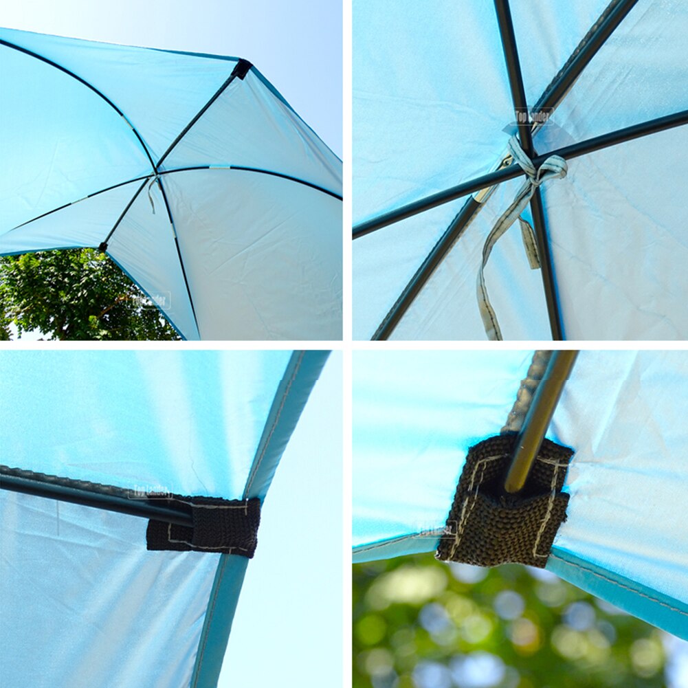 Tenda portatile da esterno protezione UV Summer Beach Camping pieghevole baldacchino tenda aperta 2 persone campeggio escursionismo riparo solare