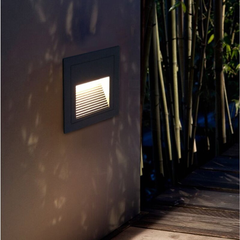 Vandtæt ført sensor udendørs gangbro lys lampe med  ip65 aluminium firkantet vægmonteret til hjem have sti gade gårdhave