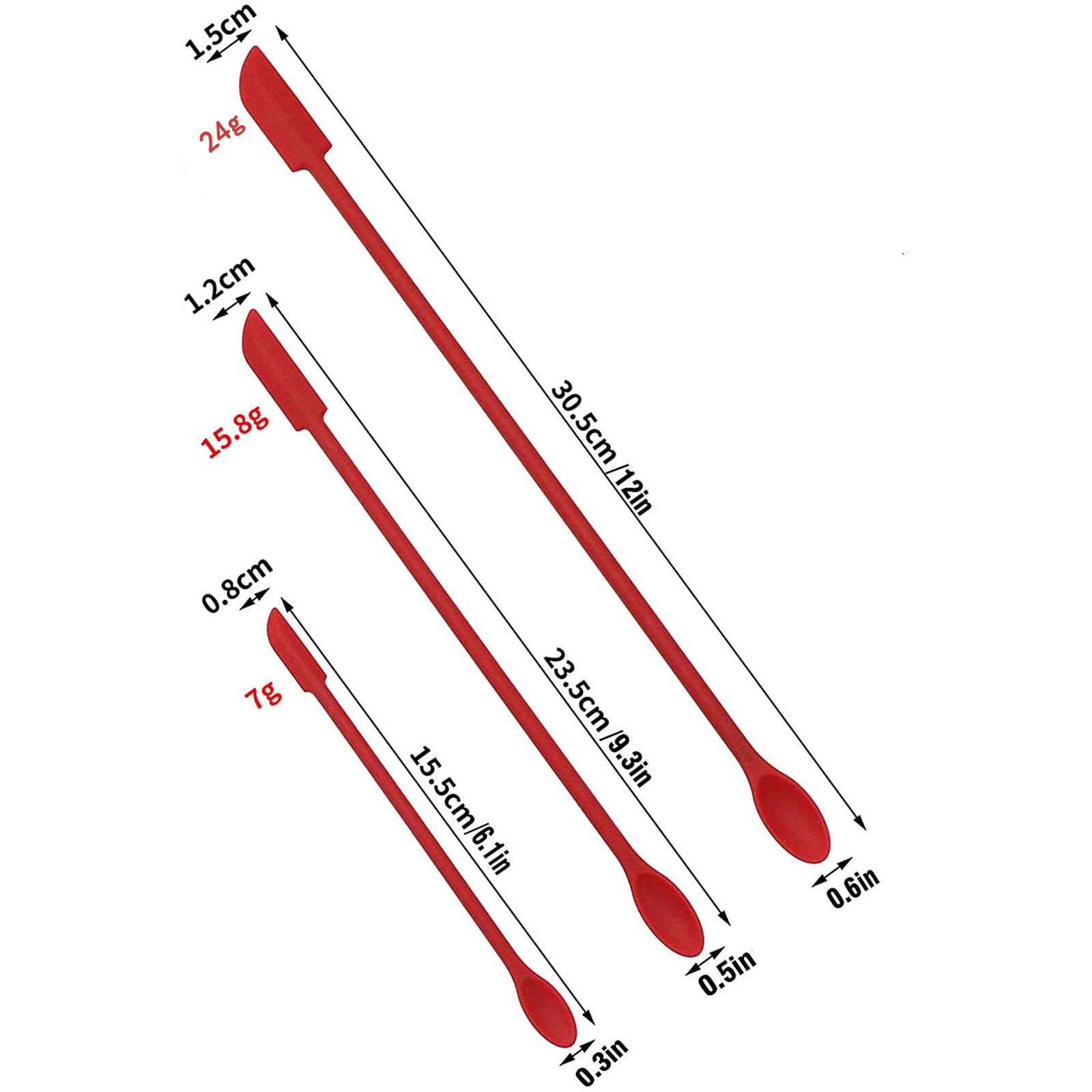 Mini Silicone Spatulas Double Head Long Thin Handle Scrapers Spoon Kitchen Tools for Fruit Jam Cake Sauce Mayonnaise