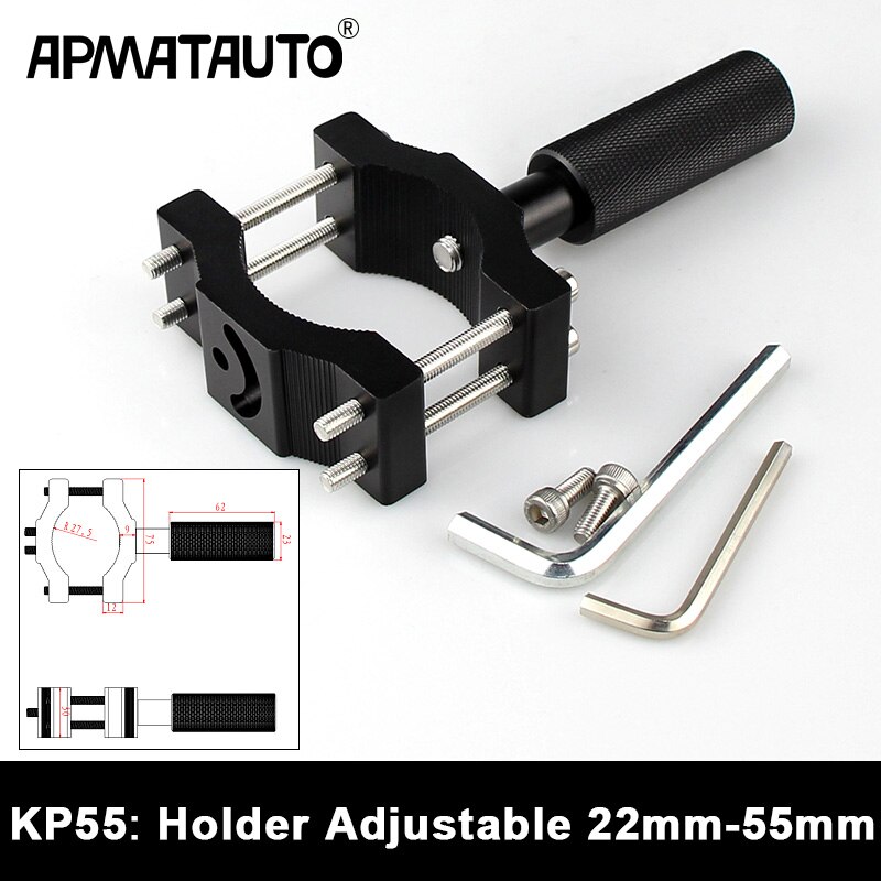 Motorcykel beslag kofanger montering klemme motorcykel forlygte monteringsbeslag justerbar led lys beslag holder support de phare: 1pc kp55