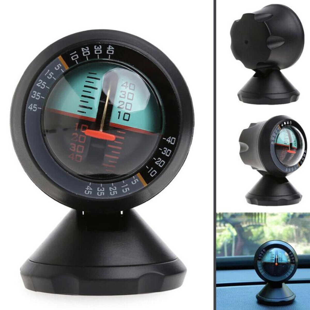 Car Compass Vehicle Inclinometer Slope Measure Inclination Tool Automobile Inclinometer Slope Meter Gradient Measure Tool​