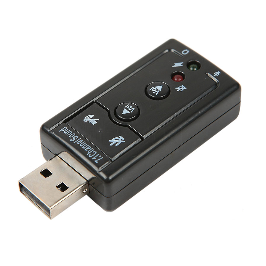 Kebidu Externe Audio Adapter Geluidskaart Usb Audio Converter 7.1CH Usb 2.0 Met Microfoon Luidspreker Microfoon 3.5Mm Jack Adapter