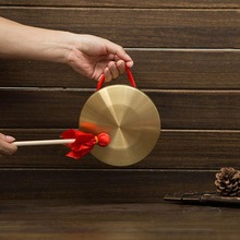 Hand Gong 15.5 Cm Messing Kleine Koperen Drums Orff Percussie Messing Koper Kapel Opera Percussie Zonder Ronde Spelen Hamer