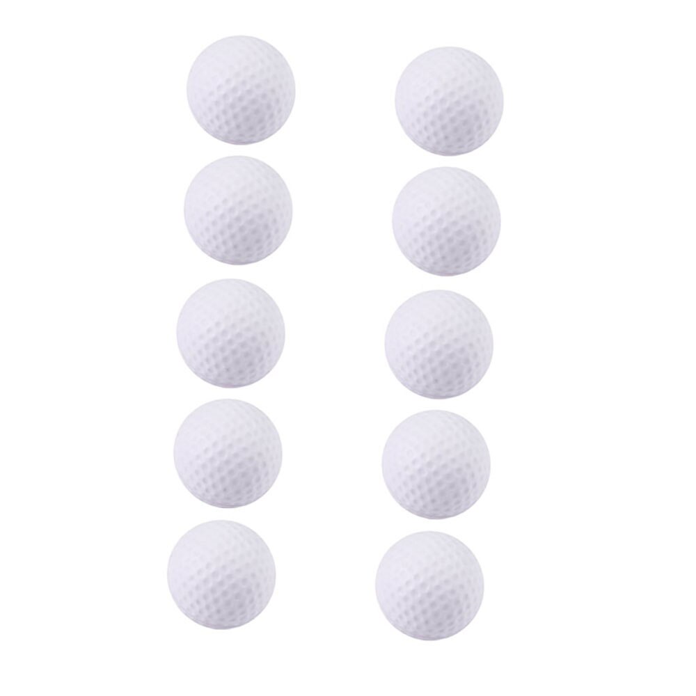 10 stuks oefenschuim golfballen golfspel voor binnentrainingen buitentraining oefenballen: Wit