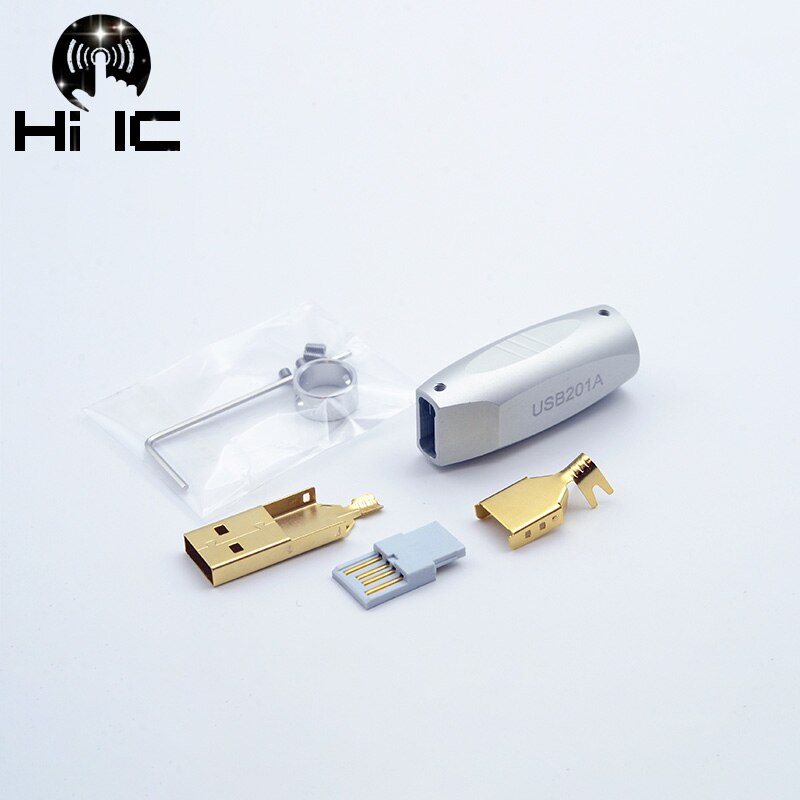 Cavo dati USB dorato Audio HiFi tipo A fai-da-te tipo B USB A USB B USB 2.0 connettore USB Jack coda presa connettore presa