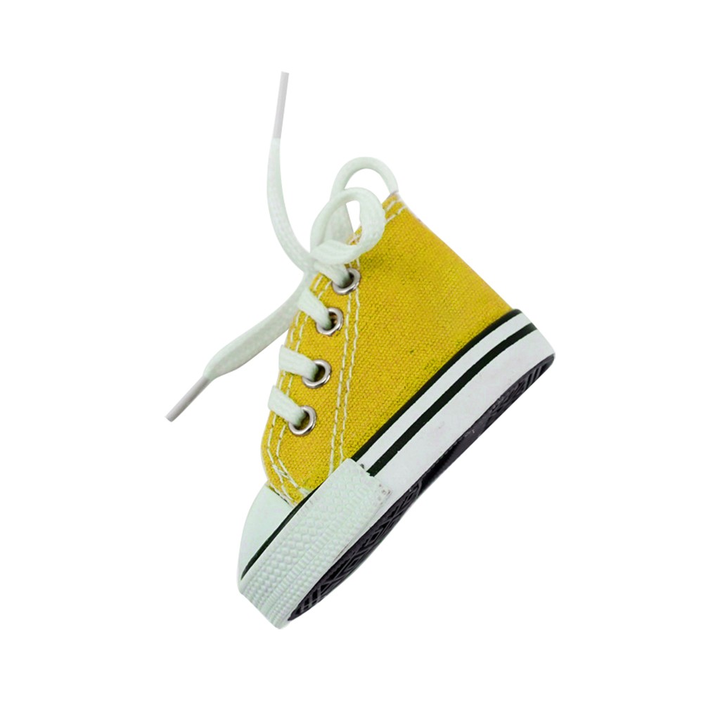 Moto Bicicletta Supporto Del Piede Piccolo Scarpe Auto Elettrica Treppiede Decorazione All-Purpose Coperture Antipolvere Carino mini tela di canapa scarpe da moto: Yellow 