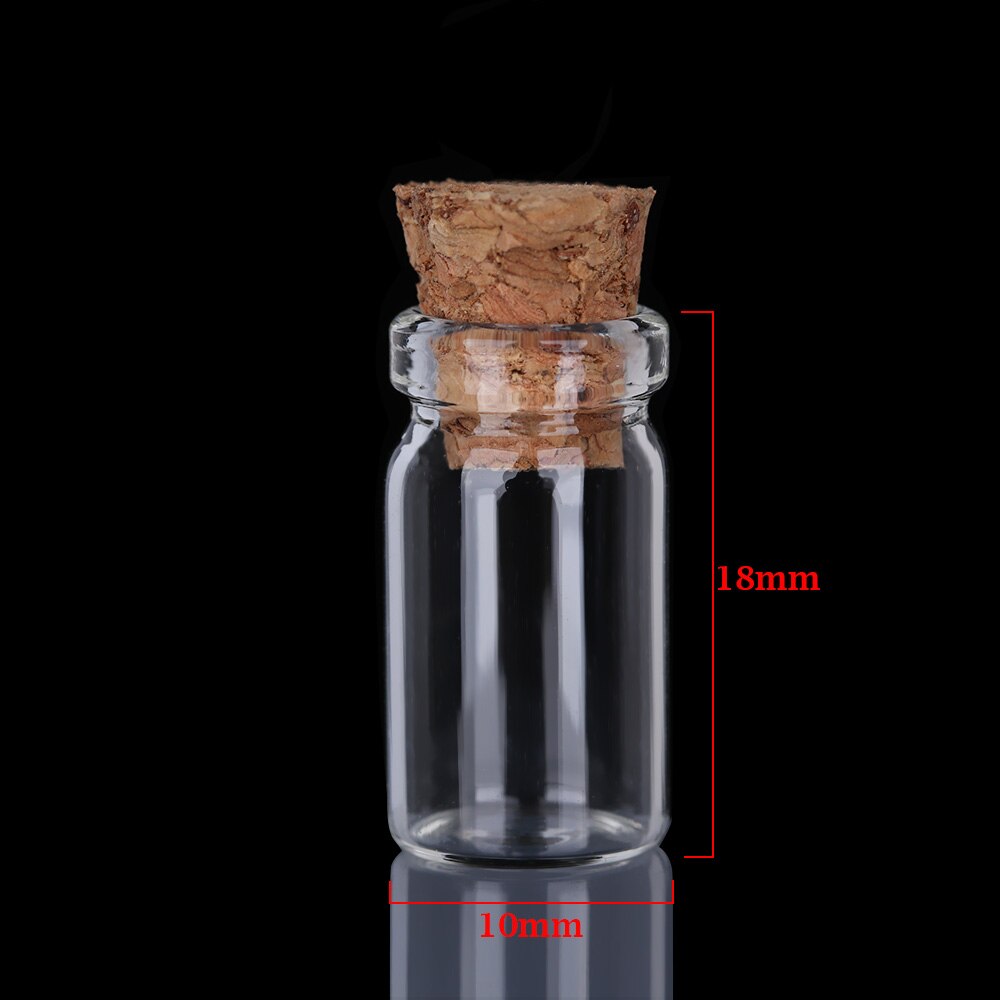 Frascos de cristal con adornos para botella de derrape, botellas de deseos de arcoíris, tapón de corcho, decoración, contenedores DIY, 5 uds.