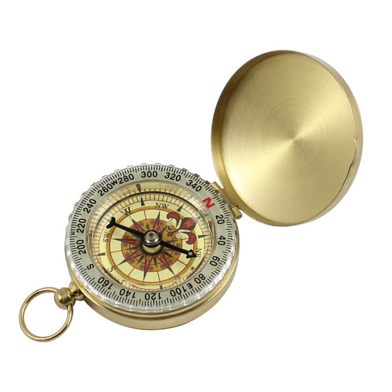 Genuine Refined Copper Compass G50 Pocket Watch Compass Exquisite Small Outdoor Multi-function with Luminous Compas