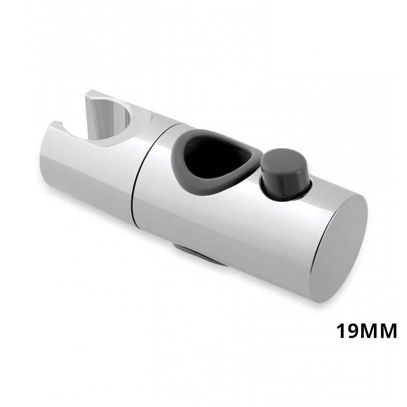 ABS Plastic Shower Slide Railing Bracket Adjustable Clip Bracket Bracket Replacement Bathroom Accessories Universal 18~25mm: 19MM Chrome