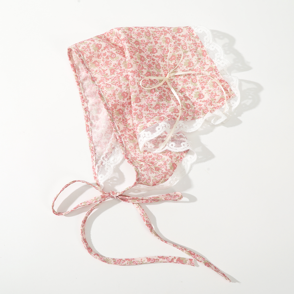 Bufanda triangular con estampado de tela, bandas para el cabello con flores, turbante, Bandana, diademas para mujer, accesorios para el cabello Retro dulces: Rojo