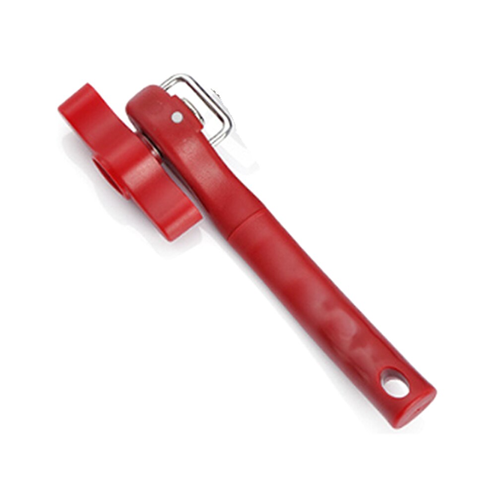 Multifunktion rustfrit stål sikkerhedsside skåret manuel dåseåbner køkkenværktøj bar gadgets dåser flaskeåbner salg  #15: Rød