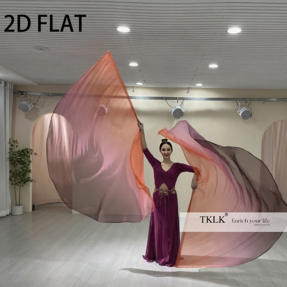 [Belly Dance Flags] Gradient Half-Circle Belly Dance Praise Flags for Dance Performances, Sports Games Opening