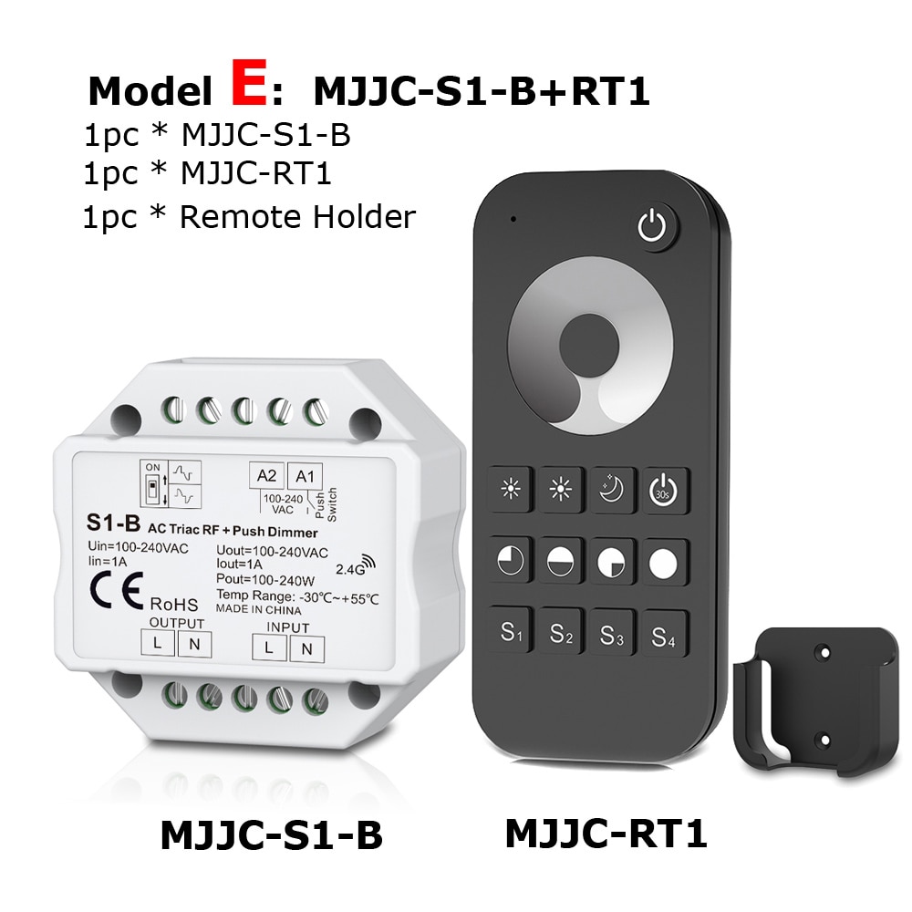 Triac Dimmer LED 220V 230V 110V AC Draadloze RF Dimbare Push Schakelaar met 2.4G Afstandsbediening Dimmer 220V Controller voor LED Lampen Lampen