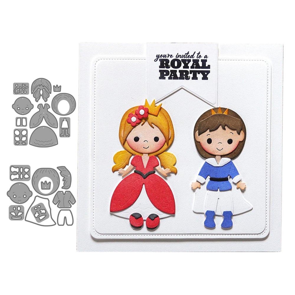 Princess Prince Craft Metal Cutting Frame Templates Scrapbooking Embossing Paper Cards Photo Album Craft Stencils Dies
