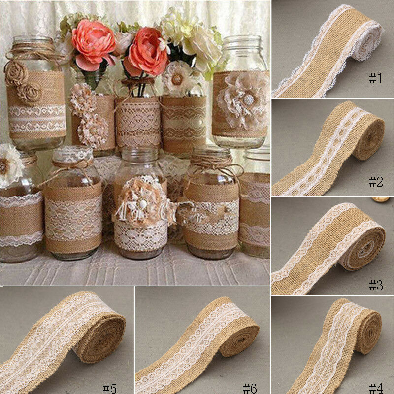 2M x 5CM Hessian Table Runners Hessian Roll Fabric Burlap Jute Rustic Wedding