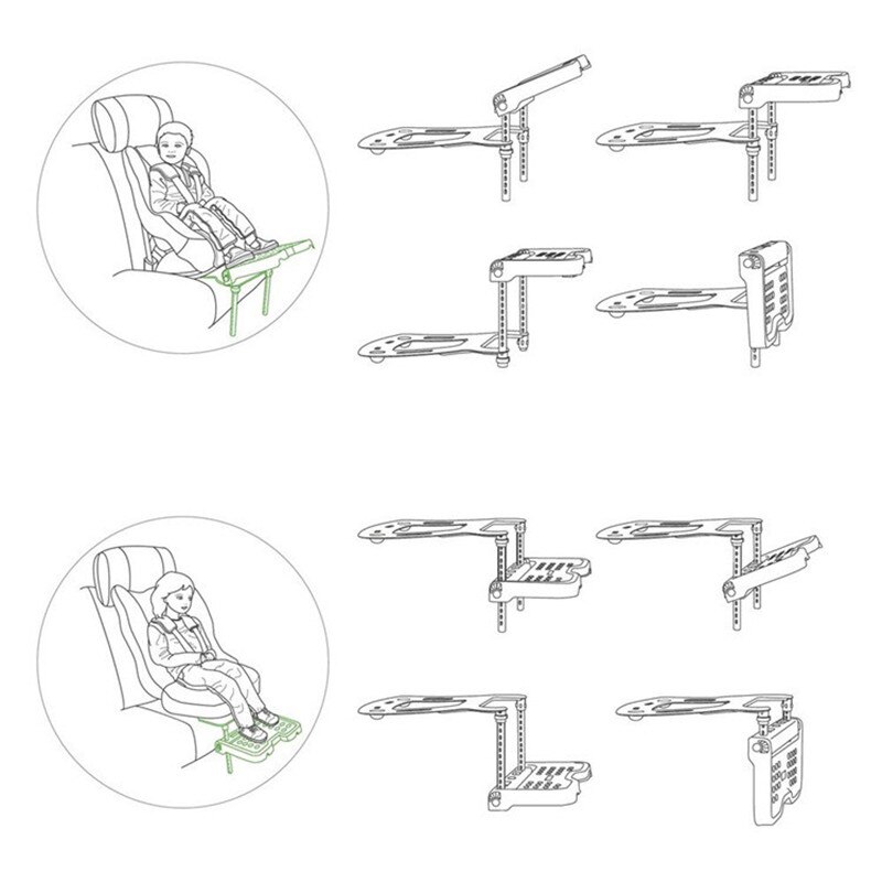 Siège d'auto pour enfants | Repose-pied à pédale protège-genoux, protection de sécurité, support de siège de voiture, repose-pieds rehausseur de siège