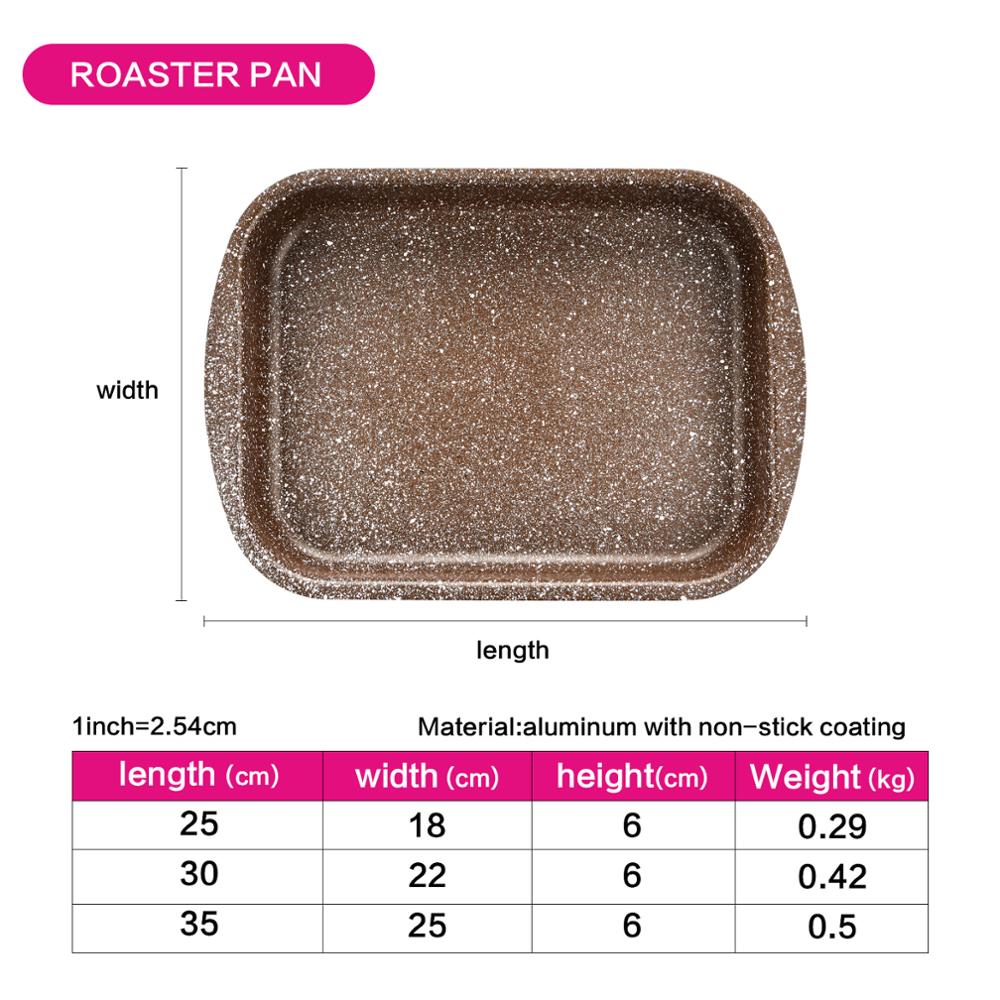 FISSMAN Roaster Pan Non-stick Marble Coating Aluminium DIY Baking Bakeware Tray