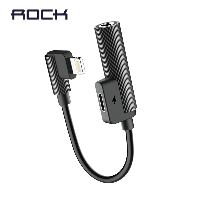 Rock Voor Bliksem Naar 3.5 Mm Adapter Verlichting Naar 3.5 Mm Jack Koptelefoon Otg Voor Iphone 7 8 X Xs xr Max Aux Audio Converter Splitter