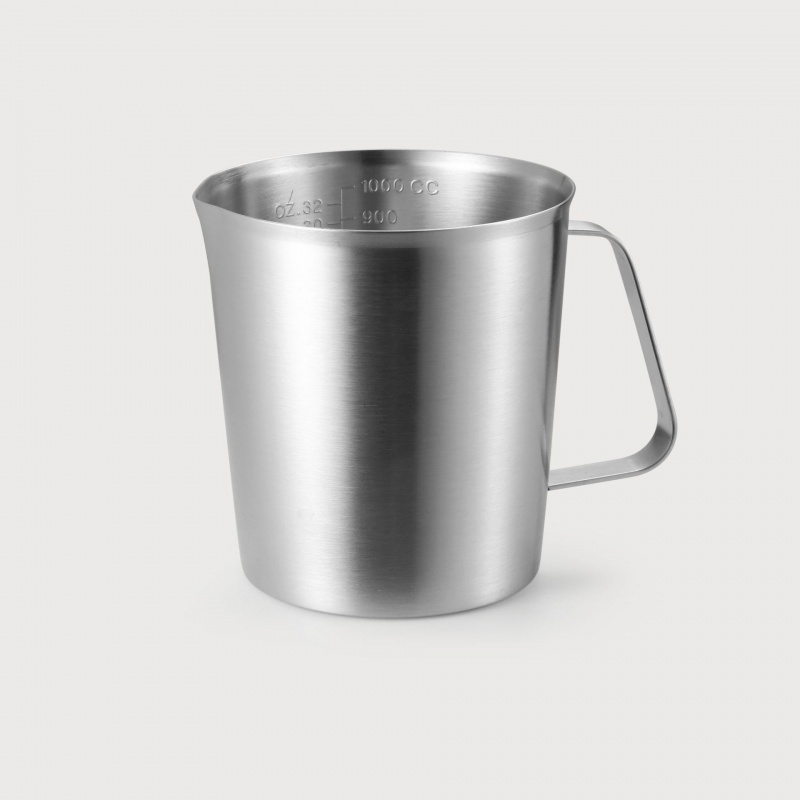 304 Thick Stainless Steel Measuring Cup With Scale Milky Tea Cup Kitchen Baking Measuring Cup Measuring Spoon 0.5-2L