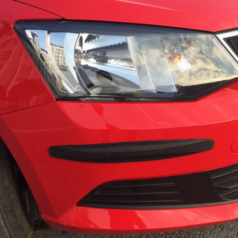 Yccpauto bilstyling 4 stk. bageste kofangerbeskytter beskytter vinkel hjørne anti-kollision trim bar auto beskyttelse strips sort grå