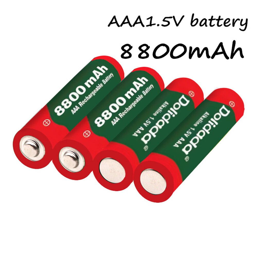 Batterie rechargeable AAA 8800 mah, 1.5 V, 8800 mah, , Alcalinas, tambour, + 1 chargeur à 4 cellules