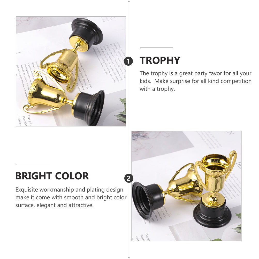 10pcs Reward Trophies Gold Award Trophy Cups School Rewarding Supplies