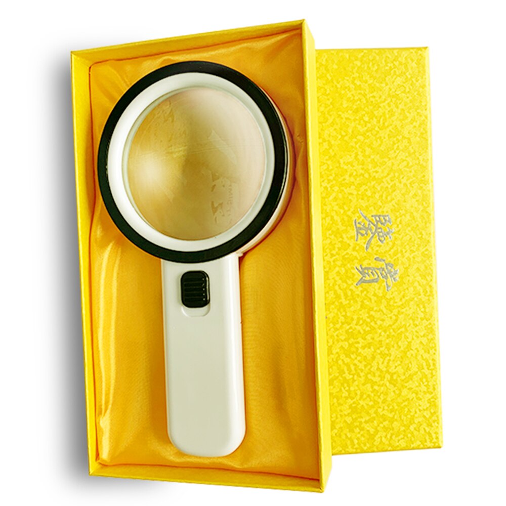 Handheld Magnifying Glass 30X with Light for Reading, Illuminated Magnifier Glasses for Inspection, Jewelry Appraisal