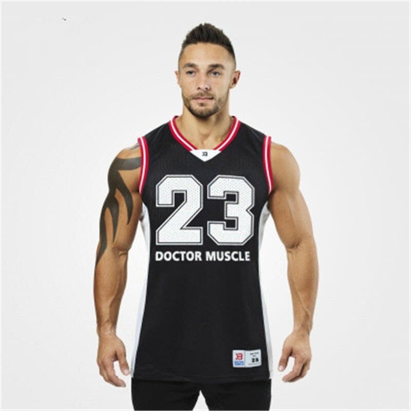 Shark bay gym træning ærmeløs skjorte tank top mænd bodybuilding tøj fitness herre sportstøj veste muskel mænd tank tops