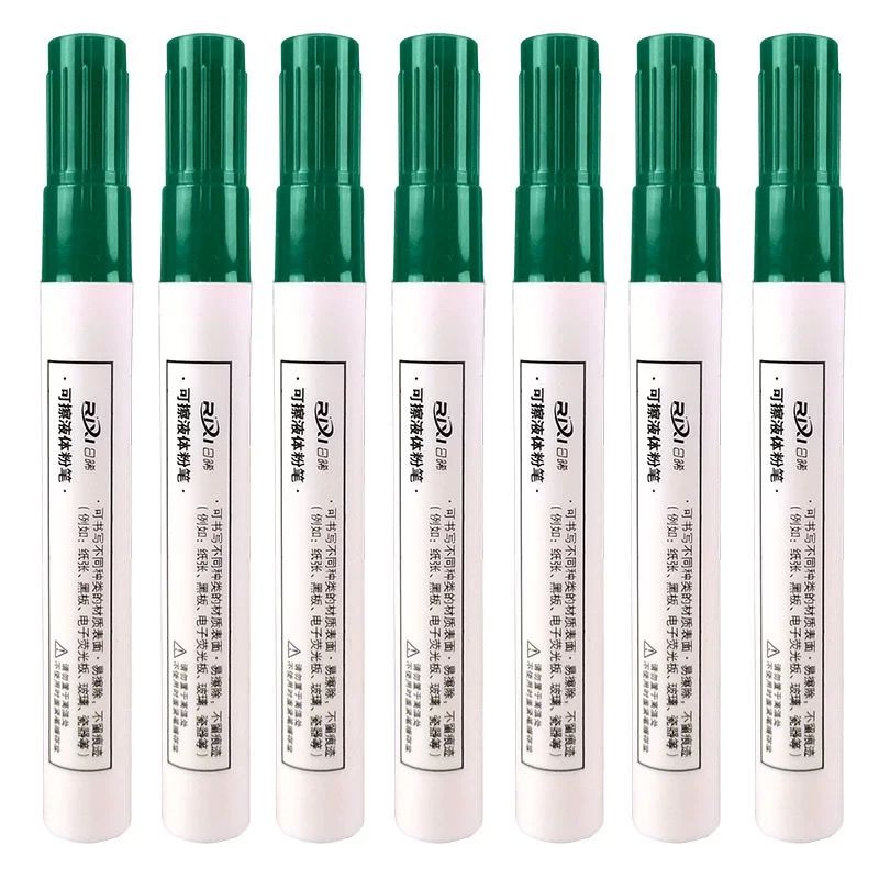 White Liquid Chalk Pen Marker Glass Windows Chalkboard Blackboard Liquid Ink Pen Used on Chalkboard Window White Pen: 7pc green