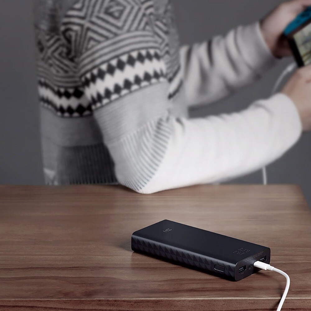 ZMI QB822 20000mAh batterie externe Portable 2 voies 27w rapide QC 3.0 chargeur de batterie de téléphone externe USB 3.0 alimentation universelle
