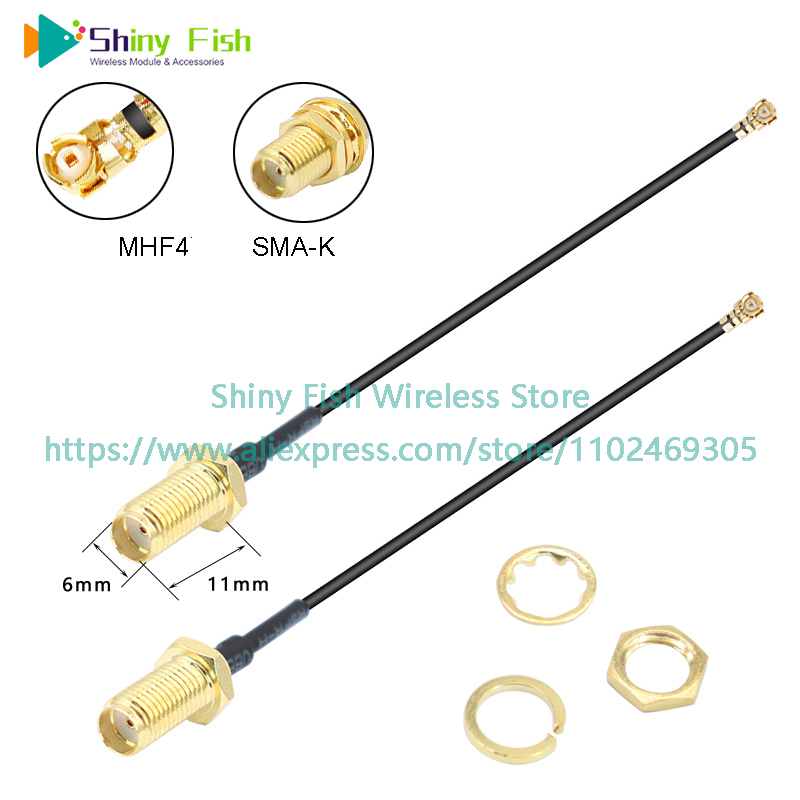 10 peças sma fêmea para mhf4 cabo de transferência rf trança para módulo m.2 RM520GN-GL FM350-GL EM160R-GL FM190-GL SIM7600G-H