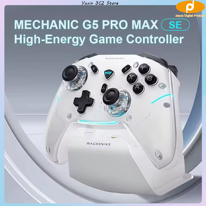 Machenike-G5 Pro Max Gamepad, Controlador de Jogos, Tri-Mode, Fps, Sem Fio, Elite, Hall Gatilho, Joystick para Switch, PC, Vapor