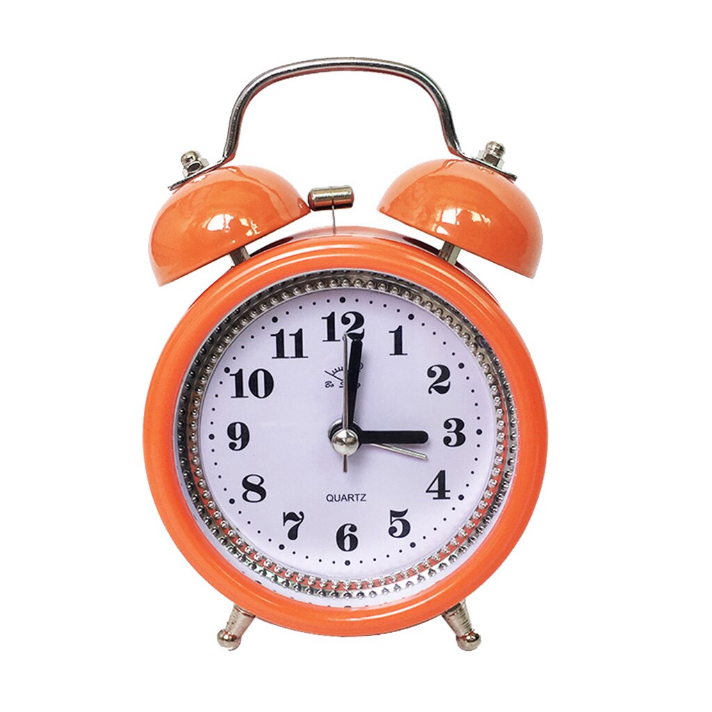 Loud Alarm Clock Quartz Analog Twin Bell Retro Non-ticking Silent Clock