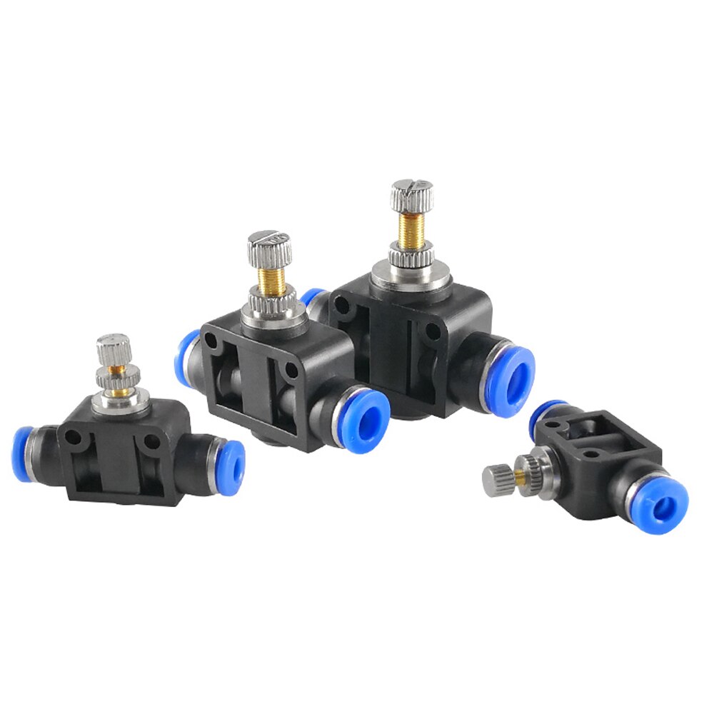 Pneumatic Fittings SA Control Valve 4-12mm OD Hose Plastic Push In Gas Quick Connector Air Fitting Plumbing Throttle Valve