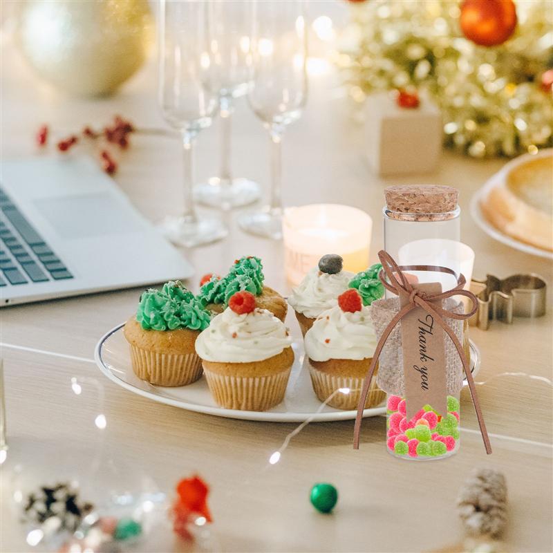 5Pcs Unique Decorative Glass Candy Bottle Candy Bottle Storage Bottle for Home Party