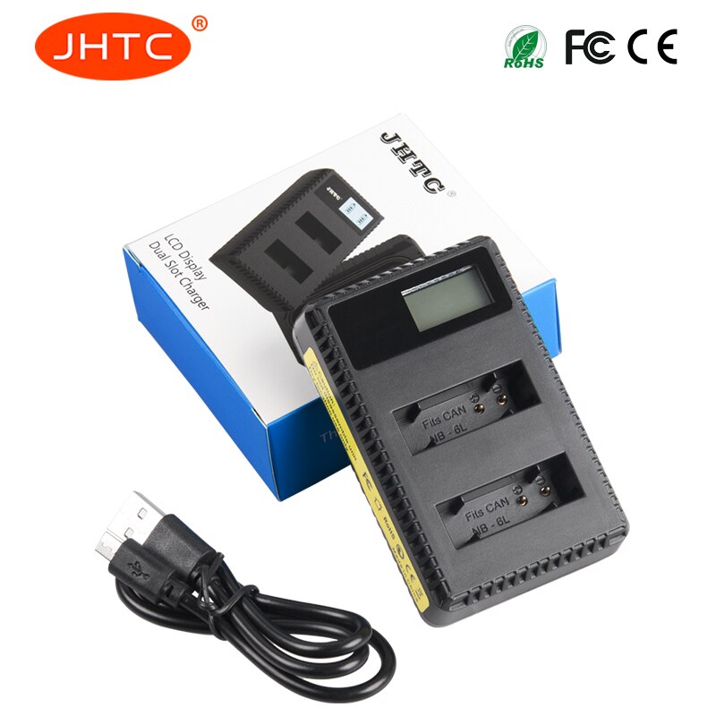 JHTC Oplader Accu Nb-6L Voor Canon SX520 HS SX530 SX600 SX610 SX700 SX710 IXUS 85 95 200 210 105 NB 6LH Batterij Oplader